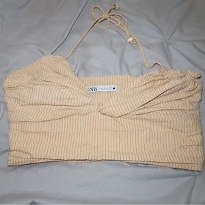 ZARA tanned crop top size: large